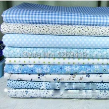 9 шт. 50*50 см, светло-голубой хлопок ткань комплект четверть квадратного ярда для сшивание лоскутов по принципу "сделай сам" лоскутное фабричный Текстиль для дома Tilda