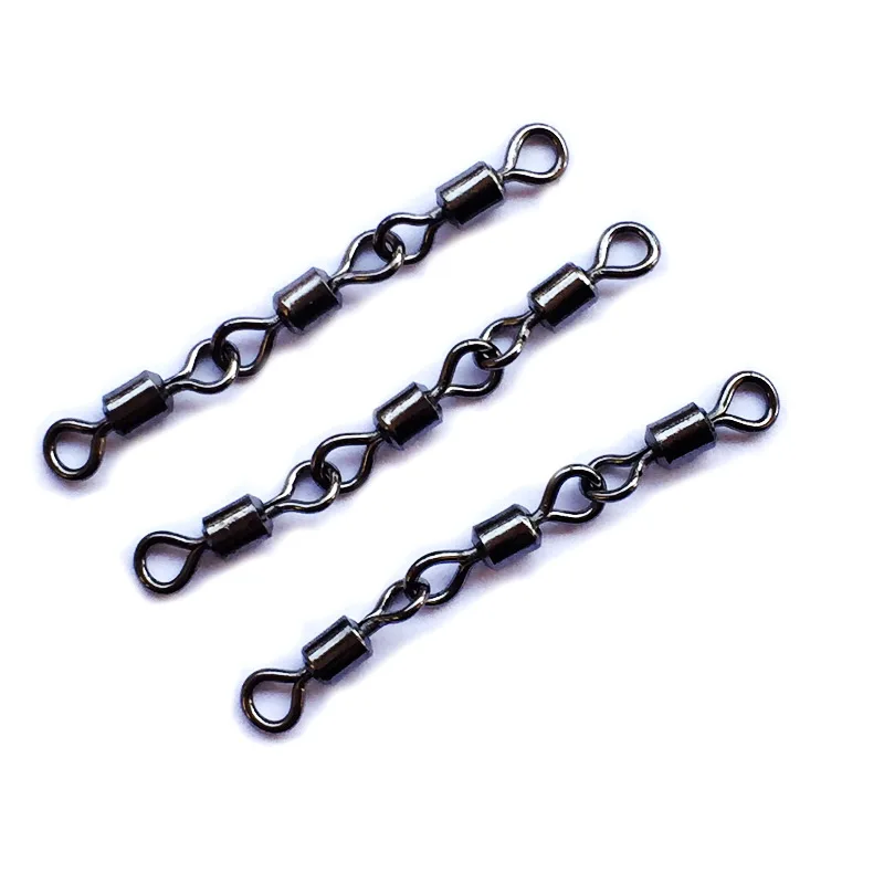 Three Joint Rolling Swivel size 6 33mm 28kg 63LB Fishing Swivel