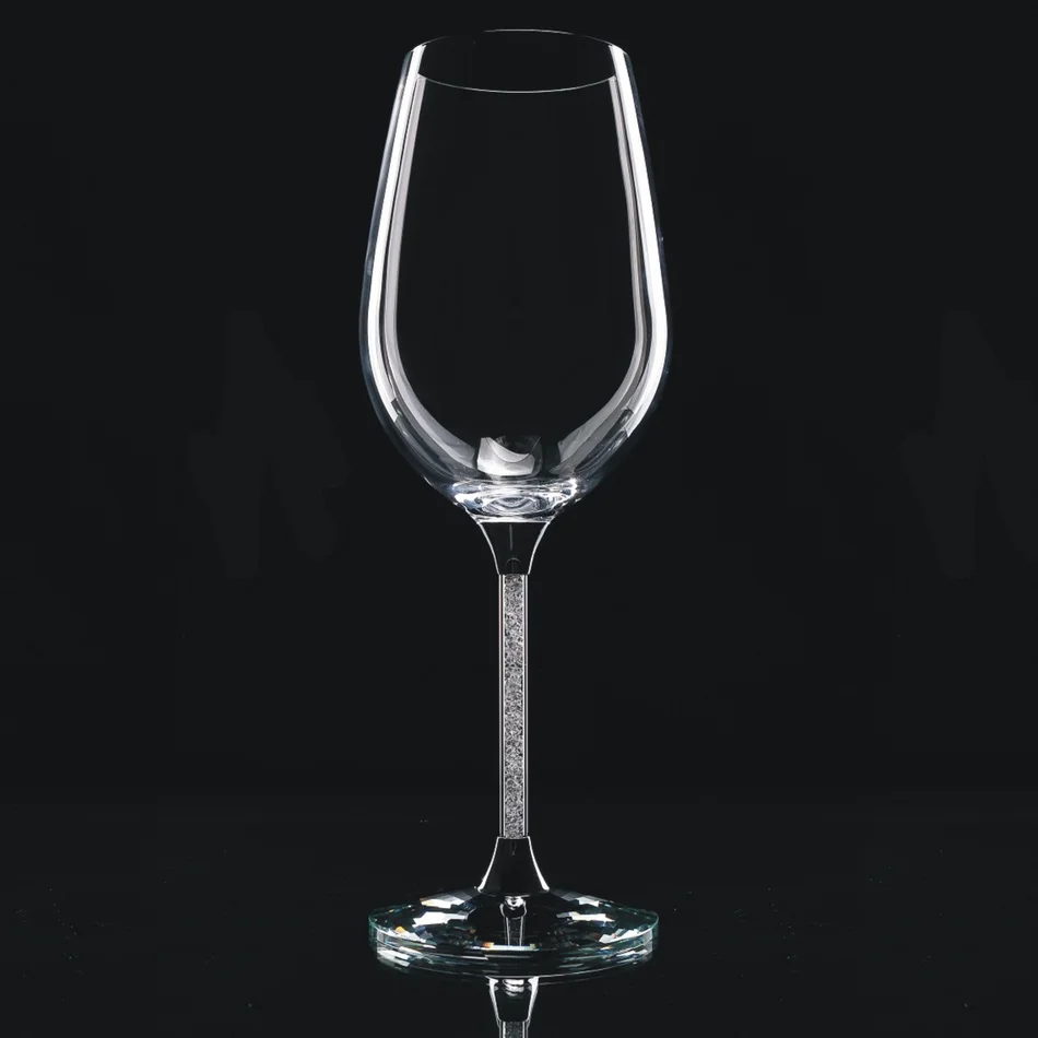 new arrival customed 2 pieces 515ml 18 oz lead free crystal wedding goblet of 2 with