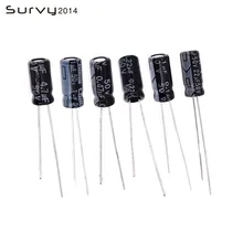 100 шт. 0,1/0,22/0,47/1/4,7/22 мкФ с алюминиевой крышкой, 50В электролитический конденсатор с радиальными выводами зад
