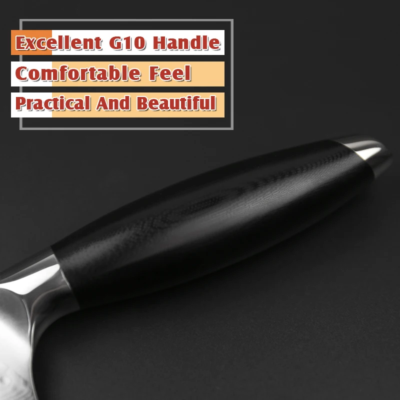 XINZUO 10 inch Pro Chef Knife Japanese 10Cr15CoMoV Core Kitchen Knives Damascus Steel 60 HRC Sashimi Cleaver Knife G10 Handle