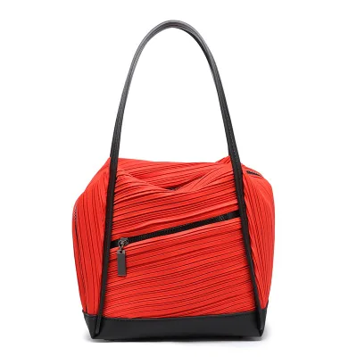 Женская сумка, женская сумка, новинка, плиссированная сумка, модная женская сумка через плечо, Большая вместительная сумка для мобильного телефона, пляжная сумка, bolso mujer - Цвет: red