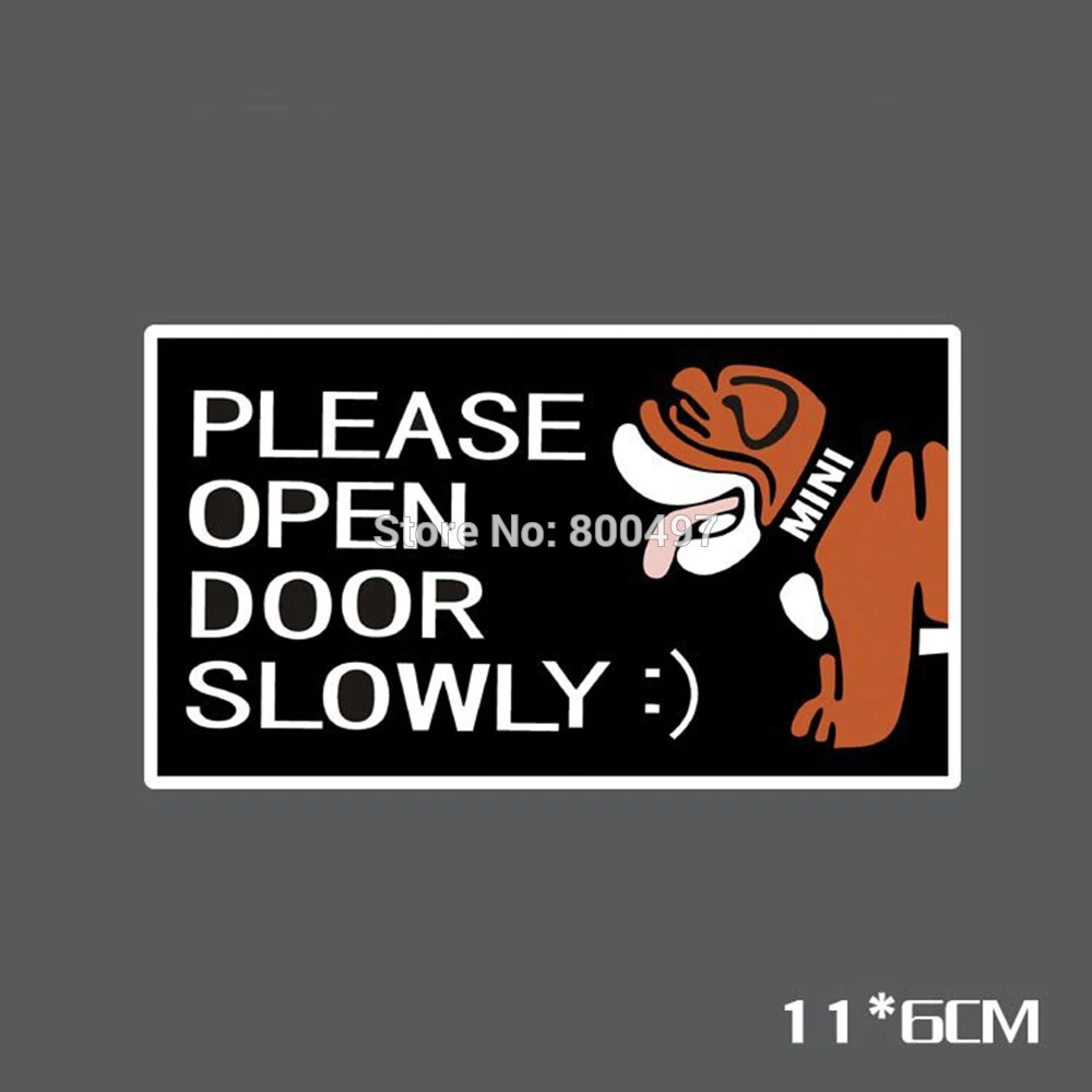 10 X Cartoon Animal Design Car Stickers Shar Pei Dog Please Open