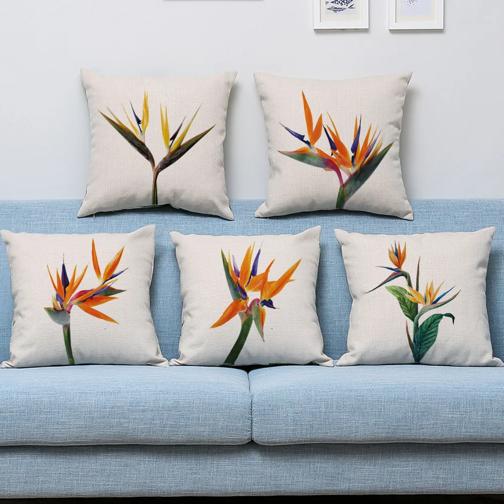 Buy Tropical Plant Paradise Bird Pillowcases Cotton