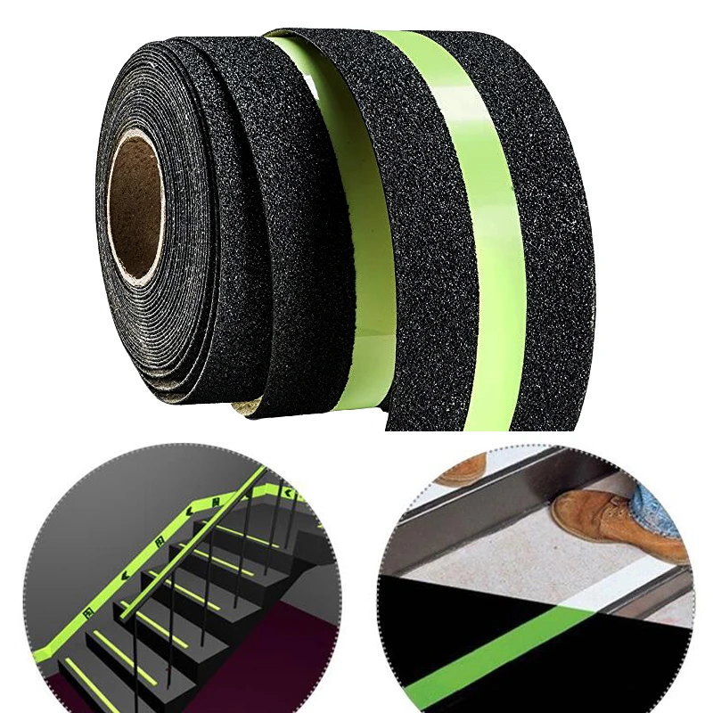 

Adhesive Anti Slip Luminous Tape glow in the dark tape Semi-luminous anti-slip frosted tape