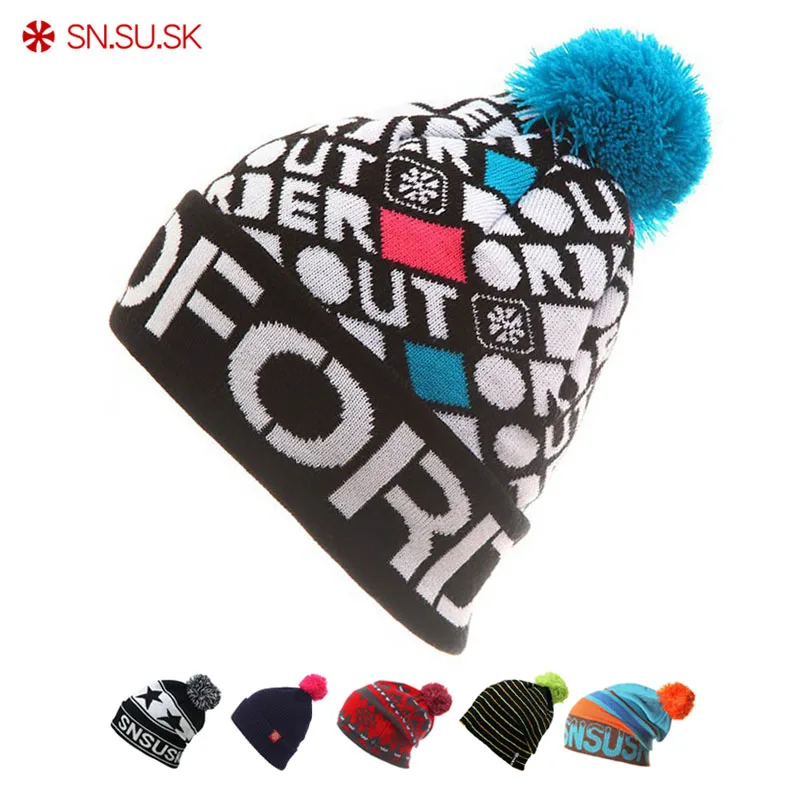 

SN.SU.SK 2019 Winter Cap Gorros Snowboard Winter Skating Hats Warm Beanies Head Warm For Men Woman Spring Autumn Hat