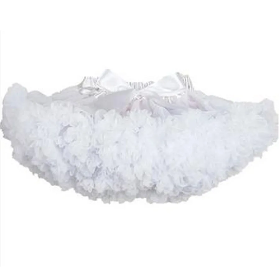 

Ruffle White tutu fluffy girls pettiskirts girls summer clothes tutu skirt matching mother daughter clothes dancing girl skirt