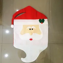 Mr Mrs Santa Claus Chair Cap Hood Red Hat Home Party Dinner