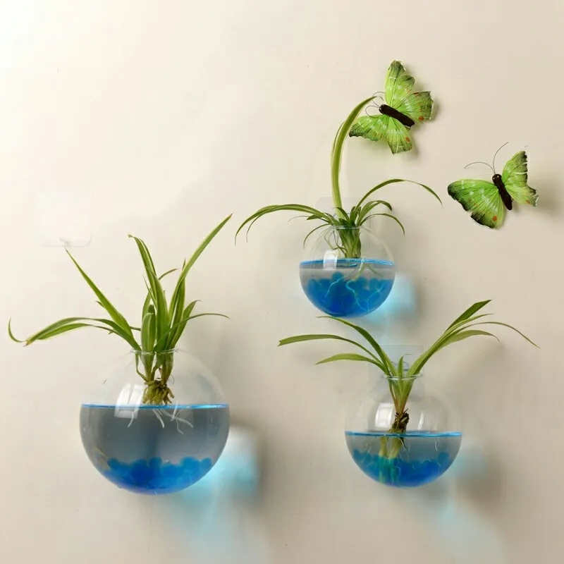 Креативный дизайн подвесная настенная стеклянная ваза-шар цветочный горшок Террариум аквариумный контейнер домашний сад деко