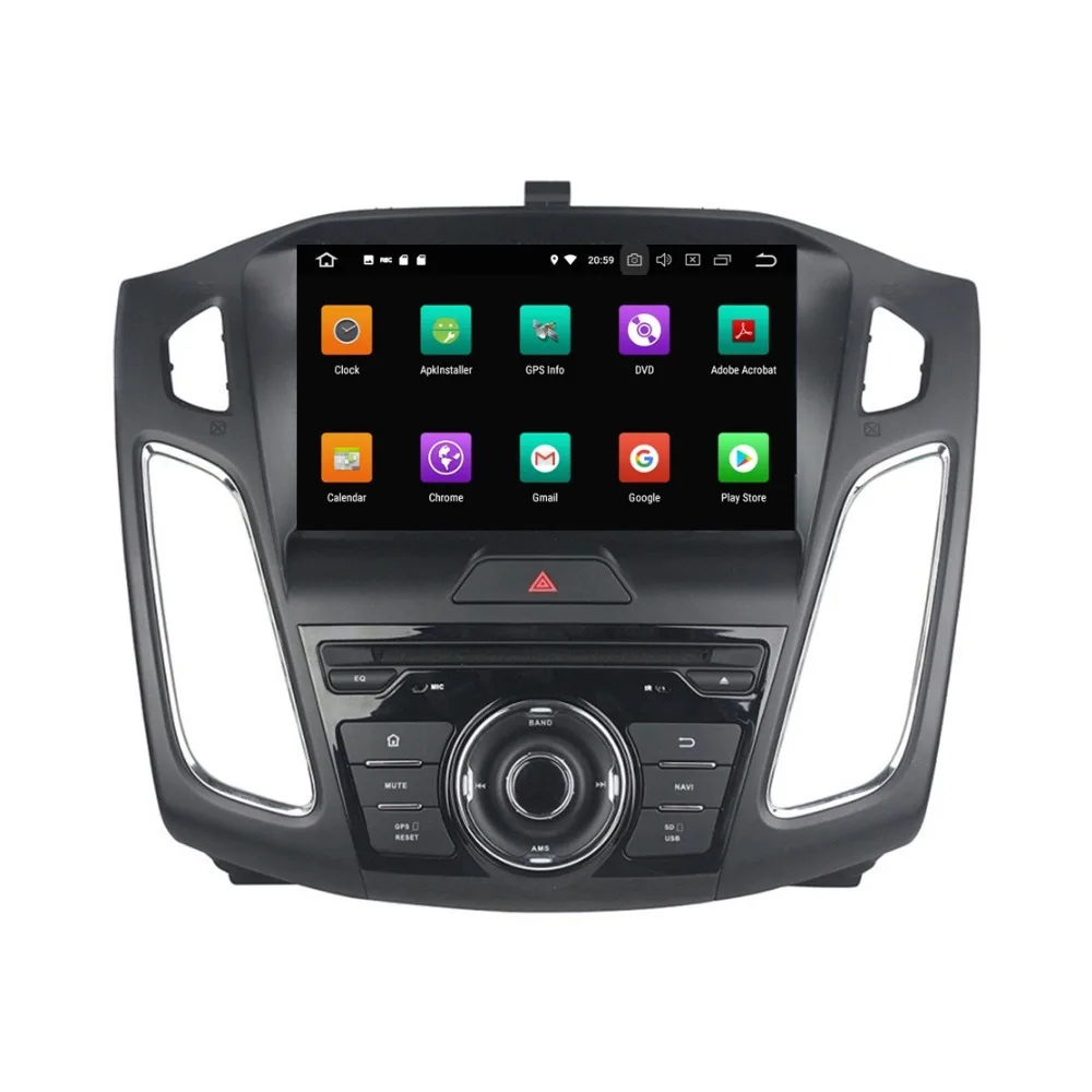 Top 4GB RAM Octa Core 1 din 9" Android 8.0 Car DVD Player for Ford Focus GPS Navigation Radio Bluetooth 4G WIFI USB DVR 32GB ROM 2