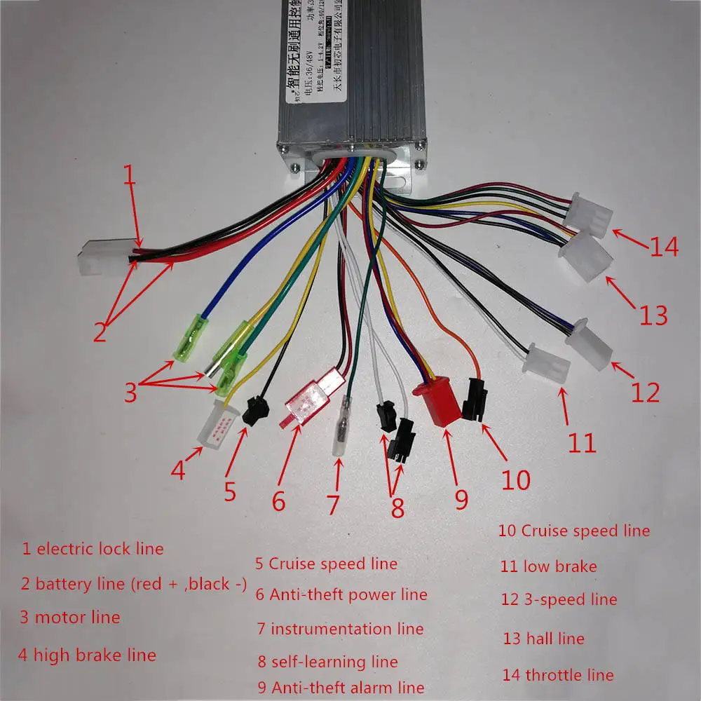 36 V/48 V 350W контроллер для электрического велосипеда/контроллер электровелосипеда для электронной велосипед Скутер двойной режим бесщеточный двигатель датчика Холла/Бессенсорный