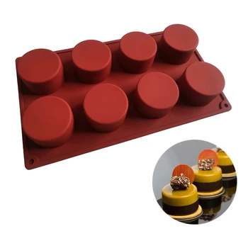 

Round flexible mousse baking silicone mould silicone Soap fondant cake pudding ice mold pastry decoration bakeware tools