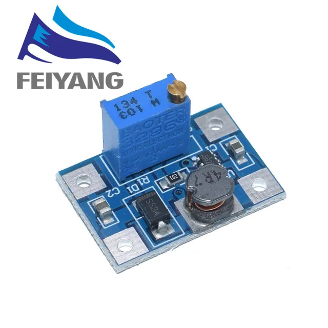 100 Uds Electrónica Inteligente DC-DC SX1308 módulo de potencia ajustable Step-UP convertidor de aumento 2-24V a 2-28V 2A 100 Uds Electrónica Inteligente DC-DC SX1308 módulo de potencia ajustable Step-UP convertidor de aumento 2-24V a 2-28V 2A
