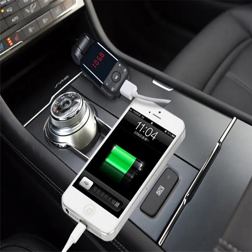 Авто Стайлинг ЖК дисплей Bluetooth автомобильный прикуриватель Зажигалка MP3 fm