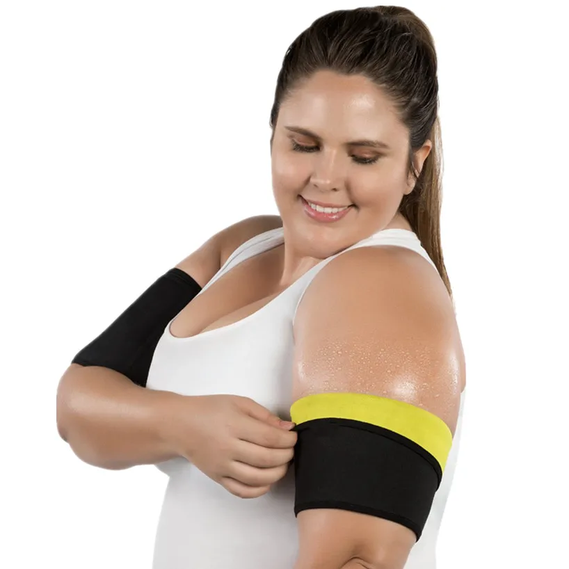 Neoprene Sweat Sauna Body Shaper Arm Slimmer Arm Wraps Thermo Trainer Sleeves LC 