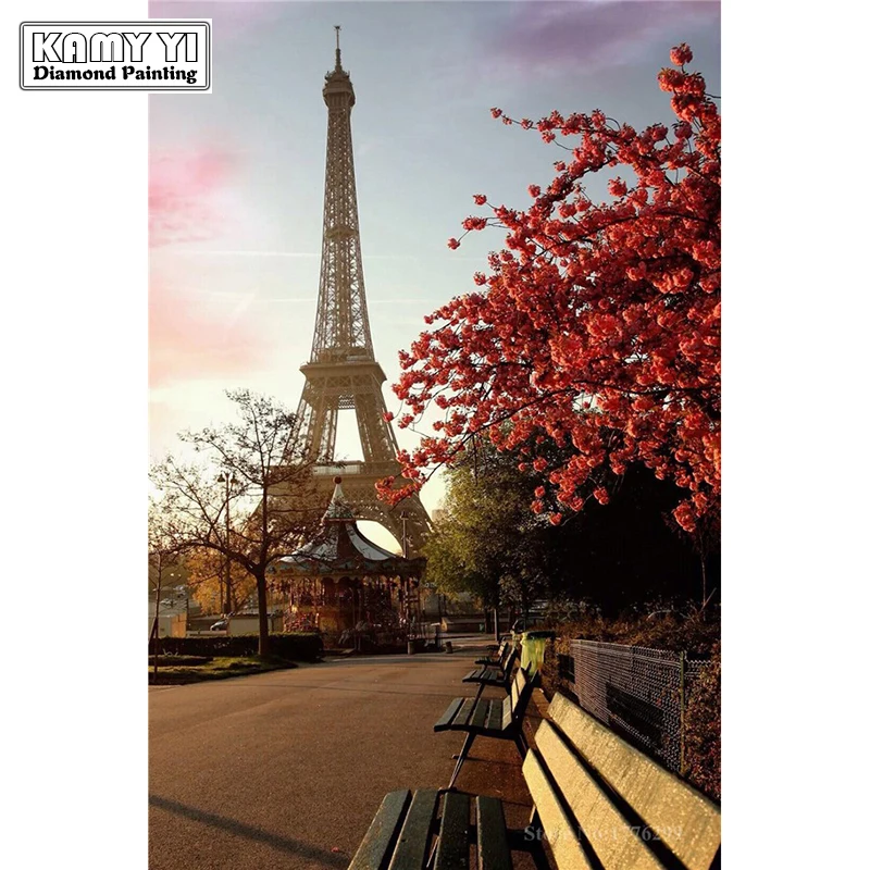 

DIY 5D Diamond Mosaic scenery Eiffel Tower handmade Diamond Painting Cross Stitch Kits Diamond Embroidery Patterns Rhinestones