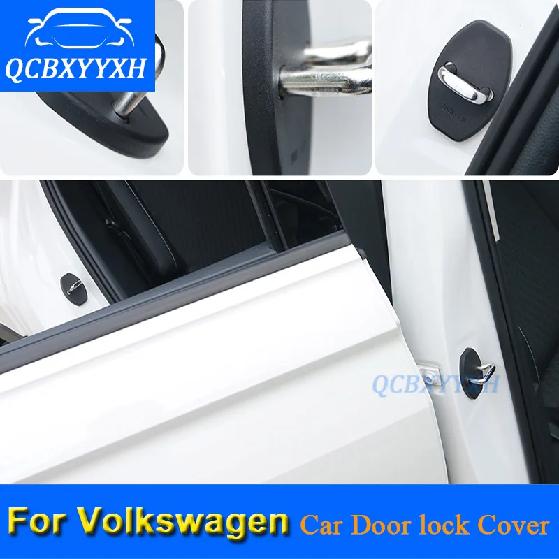 Автомобильный Дверной замок защитный чехол для VW Polo Tiguan CC Jetta Lavida Bora Passat Golf, Touran Автомобильный Дверной замок украшение Авто Крышка