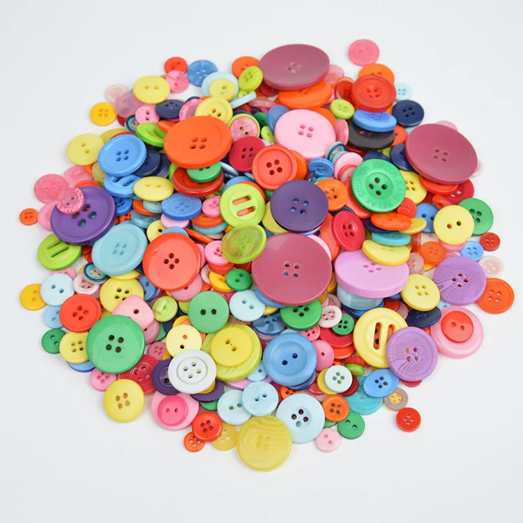 Кнопка PGY смешанного размера для украшения своими руками, милая цветная кнопка с 4 отверстиями для малышей, 600 шт./лот, креативная кнопка для творчества - Цвет: mixed loading