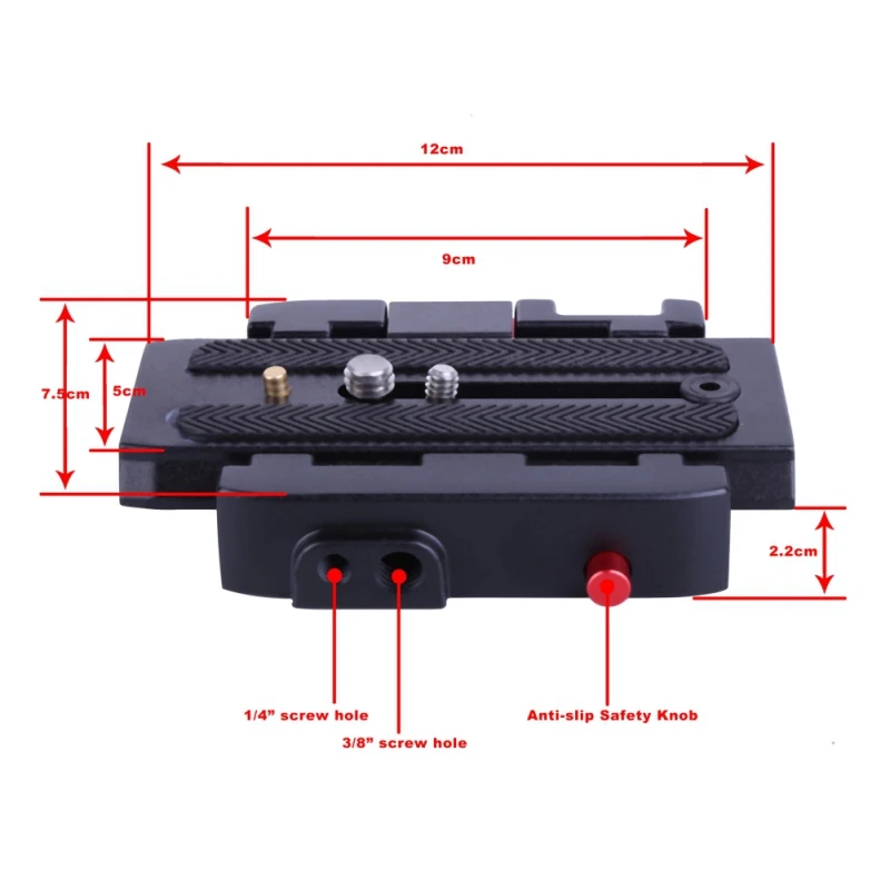 Quick Release Plate адаптер QR пластина тарелка; алюминий сплава шаровая Головка для штатива Manfrotto 501 500AH 701HDV 503HDV Q5