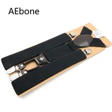 AEbone винтажные кожаные подтяжки для мужчин черные Y сзади на подтяжках 4 клип брюки подтяжки для мужчин темно-синий хаки бордовый Sus03