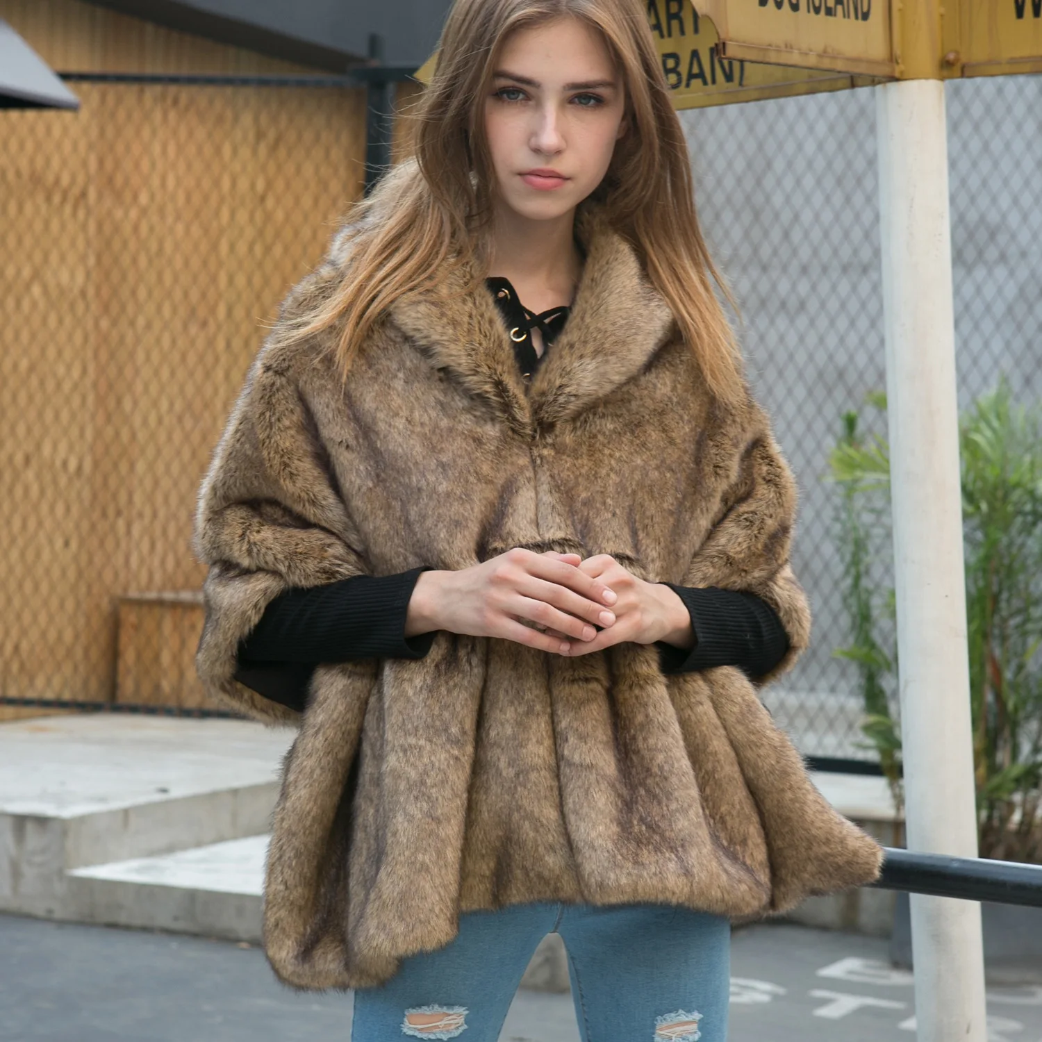 P0110 Европа и Америка модные Для женщин Clothesfaux меховая шаль пальто осень-зима накидка Леди Шаль для невесты