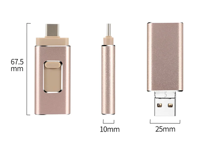 4 в 1 OTG USB флэш-накопитель 256 ГБ 128 Гб 64 ГБ 32 ГБ USB3.0 Флешка для iPhone/IOS/type-C/Android/PC/Mac Многофункциональный накопитель