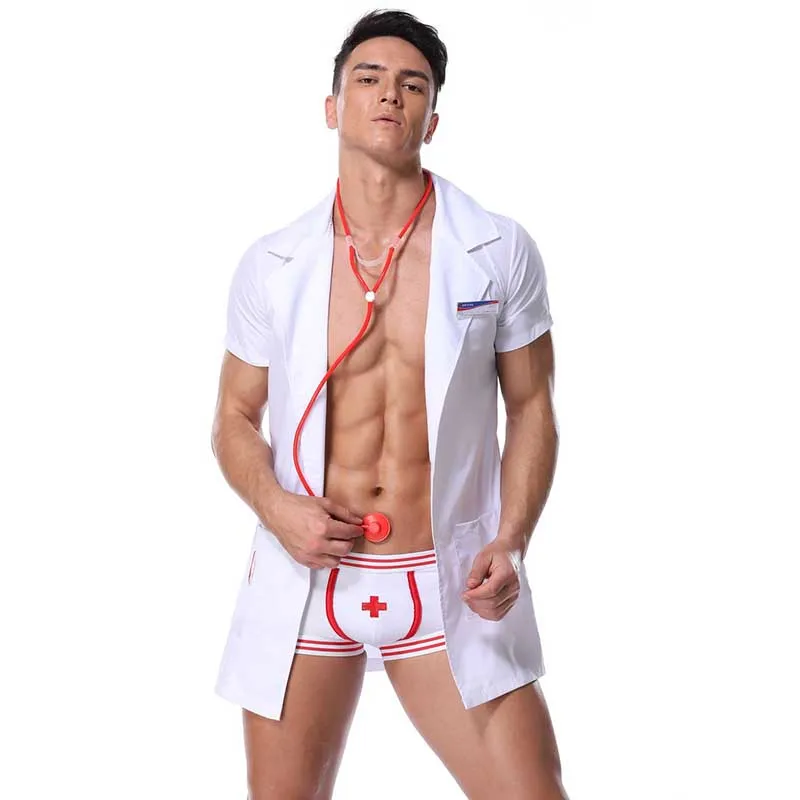 Nurse Costume Sexy Cosplay Adults Night Party Clothing Gay Uniform Underwea...