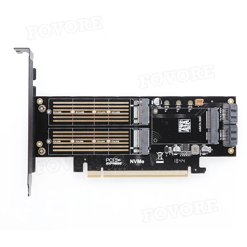 M2 NVMe SSD NGFF к PCIE 3,0X16 адаптер M Key B Ключ mSATA PCI Express 3,0 NVME m.2 SSD& m.2 AHCI& mSATA 3 в 1 конвертер