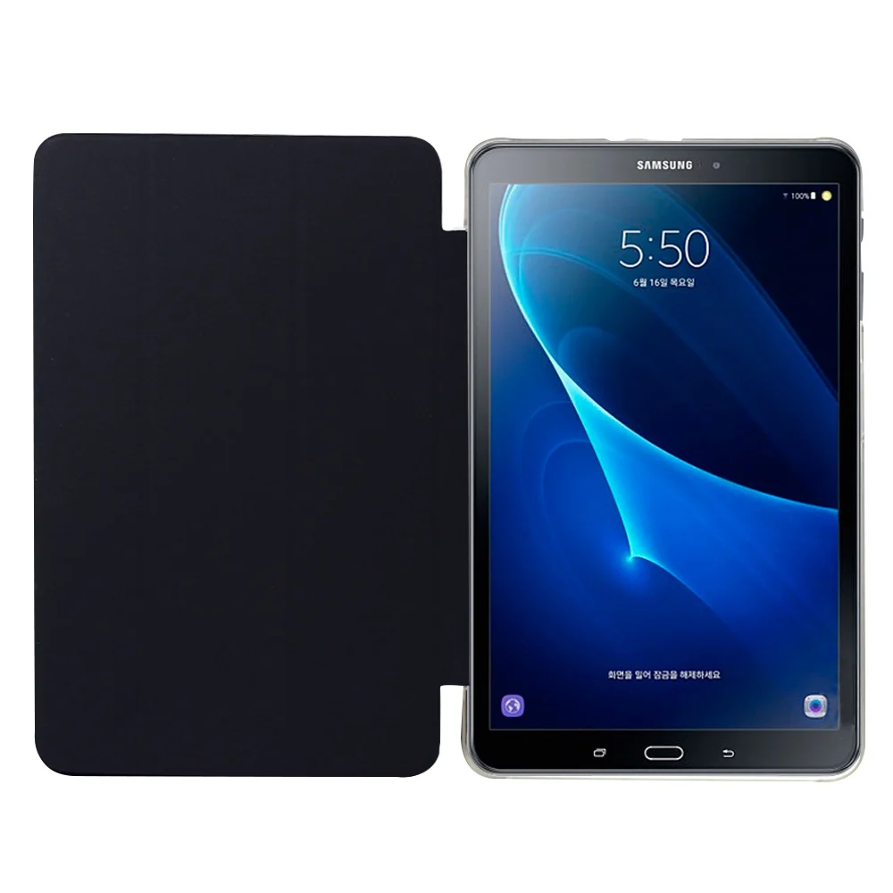 Чехол для планшета samsung Galaxy Tab A 10,1 SM-T580 T585 из искусственной кожи, чехол-книжка, прозрачная задняя крышка для samsung Tab A 10,1 дюйма