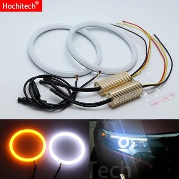 

White & yellow Dual and only white color Cotton LED Angel eyes kit halo ring DRL Turn signal light for Ford Edge 2011 2012