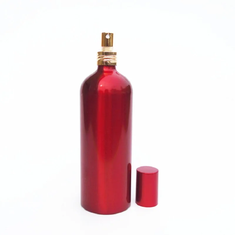 

150ml Red Aluminum Spray Bottle Refillable Lotion Pump Bottle Atomizer Toner Watering Pot 200ml Empty Cosmetic Containers Bottle