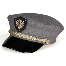 Новое поступление горячий корейский моряк, капитан шляпа высшего класса хлопок униформа для мужчин и женщин Flattop темно Военная Кепка многоцветная