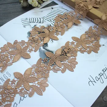 

6.5cm 2.56"-3yards/lot DIY Craft Brown Water Soluble Lace Trim,Venise Lace Trim ,Beautiful Lace