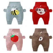 Летние повседневные свободные шаровары с милым рисунком для маленьких мальчиков и девочек