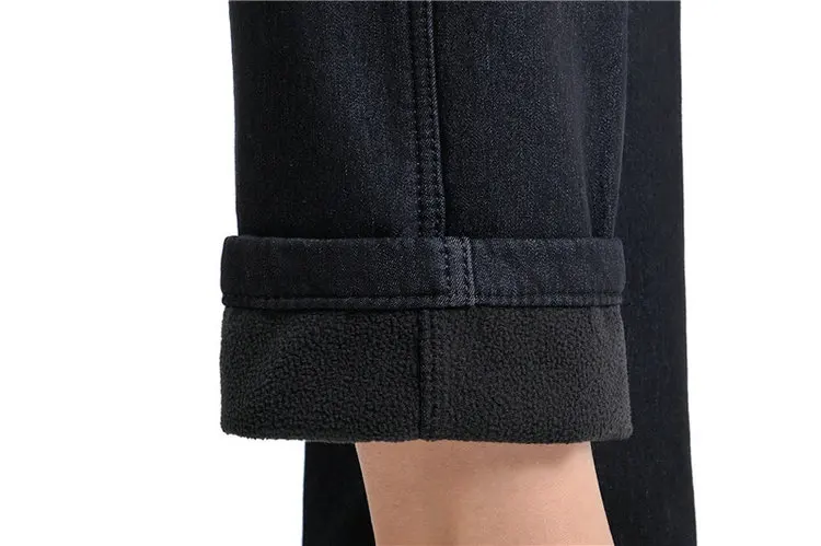 Кашемировые зимние теплые джинсы для женщин с высокой талией джинсы для растягивания обтягивающие джинсы с эластичной талией Большие размеры H406