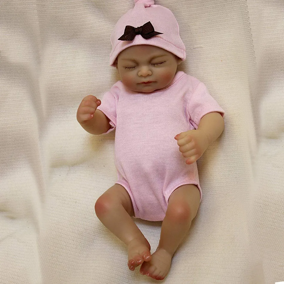 OtardDolls Mini bebe Reborn Baby Doll 10 дюймов 25 см полный корпус кремния винил Baby Alive Игрушки для девочек подарок для детей подарок