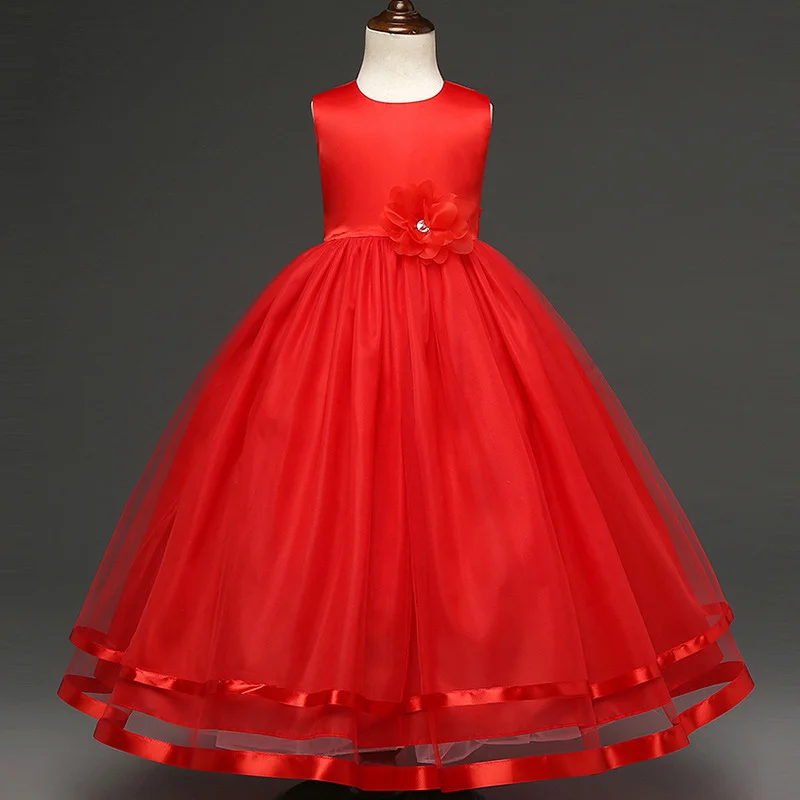 

Baby Girl Kids Floral Dress Princess Flower Tutu Dresses for Wedding Party Events Wear -17 NSV775