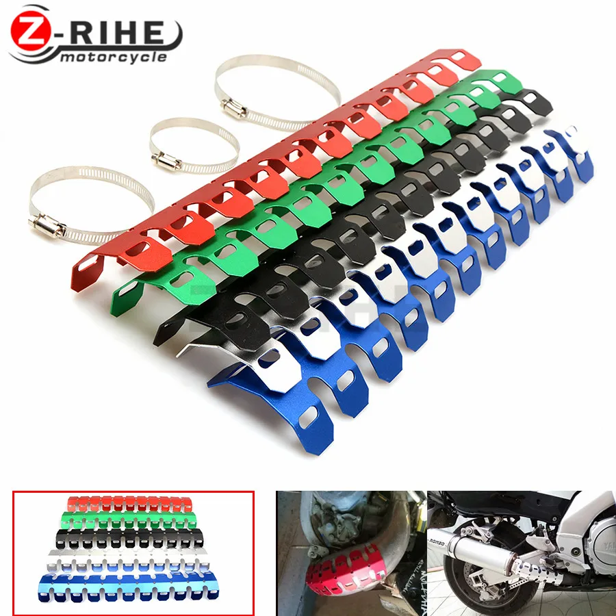 for ktm bmw kawasaki honda yamaha suzuki ducati Universal Motorcycle Exhaust Muffler Pipe Leg Protector Heat Shield Cover