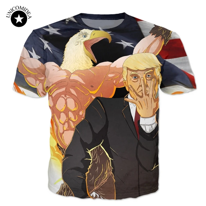 

Donald Trump Shirt America Flag USA Eagle T Shirt Men T-shirt Military Shirt 3d Hip-hop Men Fashion Clothes For Men/Women Brand
