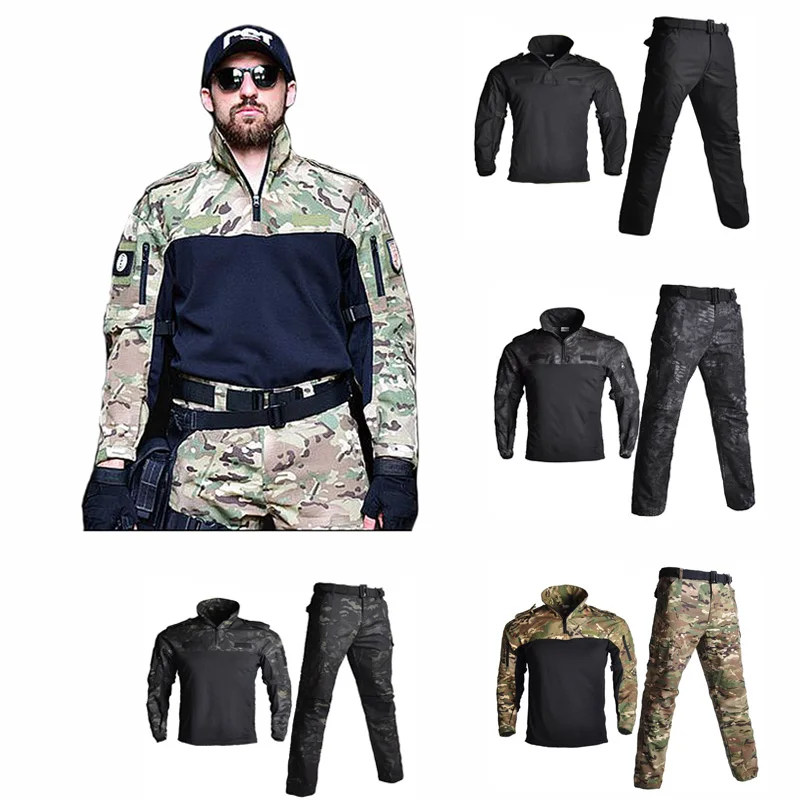 

Hot Sale Hunting Ghillie Suit Military Uniform Clothes Tactical Training Frog Suits Men Airsoft Sniper Combat Shirt And Pants