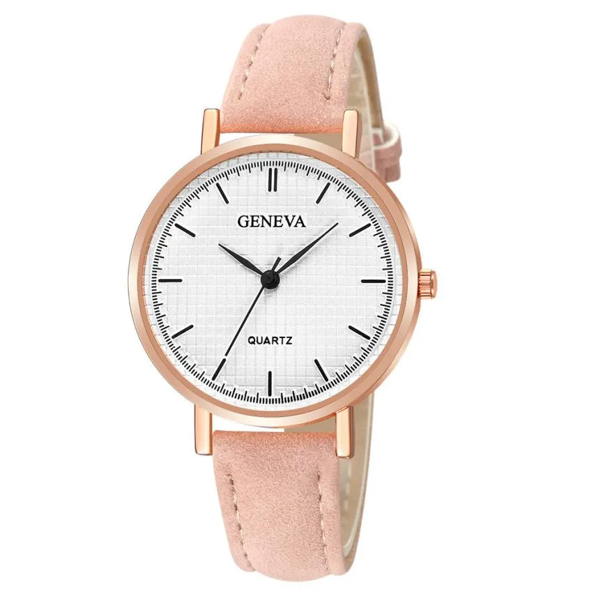 

Timezone#301 Fashion Geneva Women's Watch Leather Stainless Steel Sport Analog Quartz Wrist Watch Waterproof Dress Women Watch