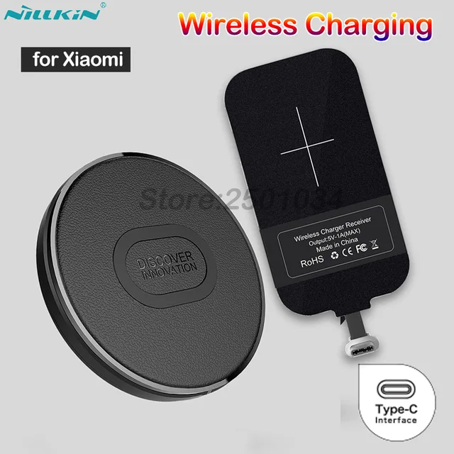 Best Offers Nillkin Mini Qi Fast Wireless Charger+Type-C Receiver Wireless Charging for Xiaomi Mi 8 SE 5 6 5X A1 6X A2 Mi Note3 Pocophone F1