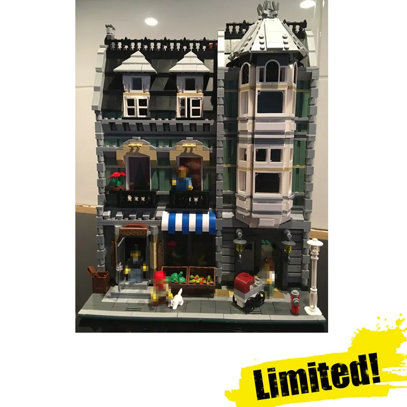 

IN STOCK 2462Pcs 15008 15008B City Street Green Grocer Model Building Kits Blocks Bricks Toys Gift LEPIN Compatible 10185