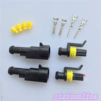 

2set YL357Y 1Pin Car Waterproof Connectors AMP Plug Socket Wire Connection Dustproof High Pressure Resistant High Quality On Sal