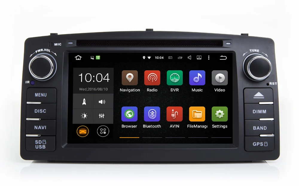 Discount HIRIOT Car Android 7.1 Car DVD GPS Player For TOYOTA COROLLA E120 BYD F3 Navigation Radion Mirror Link Wifi/4G DAB MAP 2G RAM 3