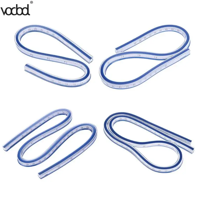 

Flexible Double Side Scale 30cm 40cm 50cm 60cm Curve Ruler Patchwork Sew Plastic Vinyl Drafting Drawing Tool 2018 New Arrival