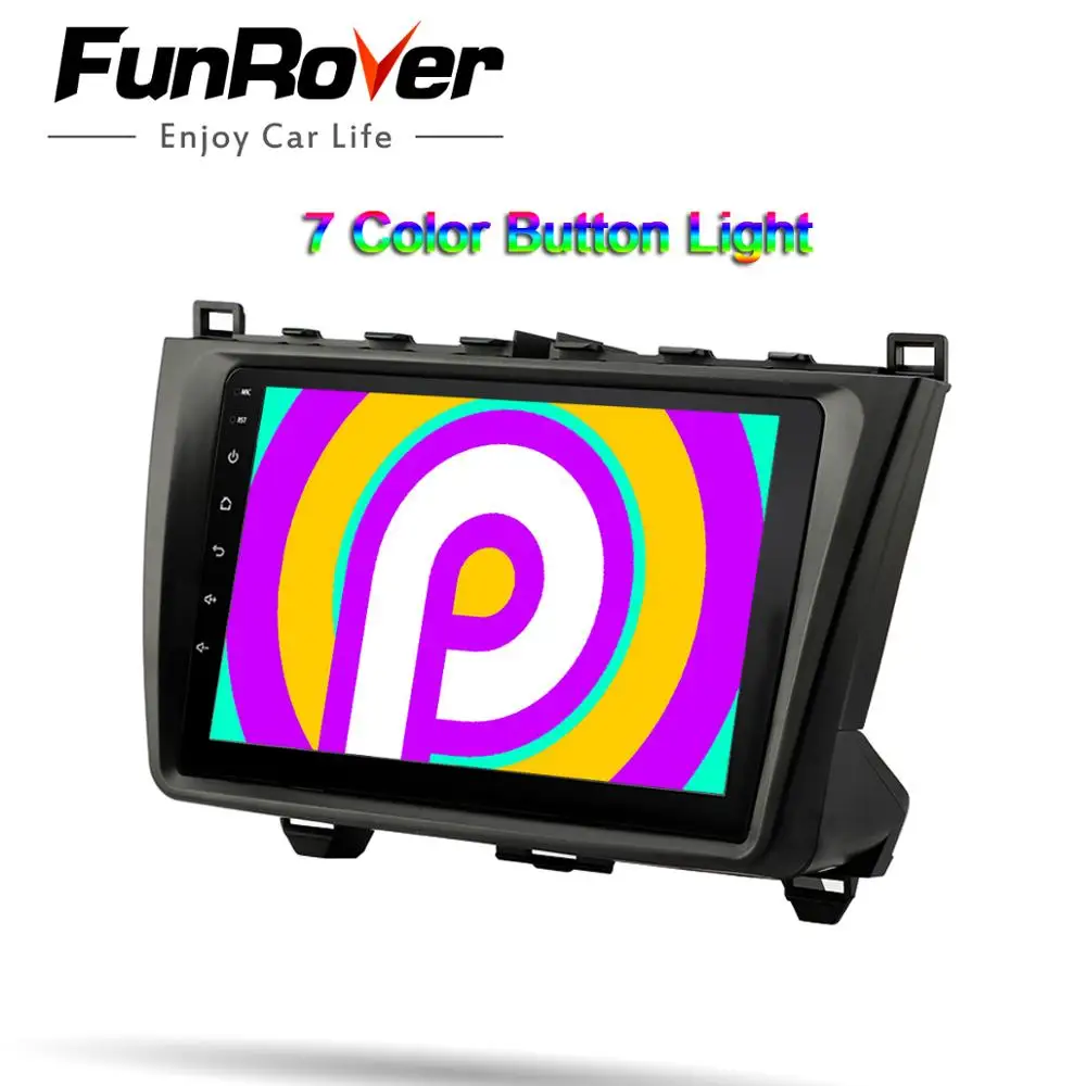 Cheap Funrover 2.5D+IPS 2 din Car Multimedia player Android 9.0 radio navigation DVD For Mazda 6 2008-15 stereo headunit Bluetooth GPS 4