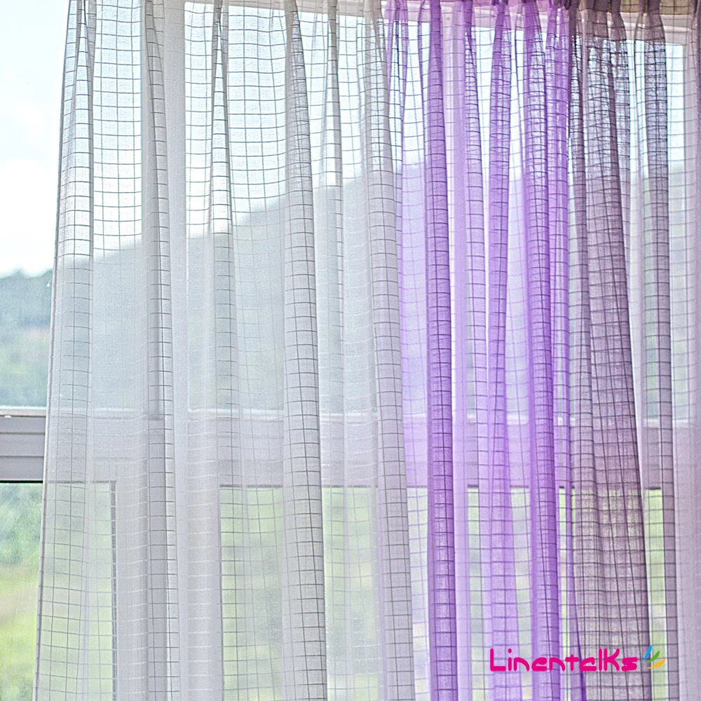 Online kopen wholesale paars sheer gordijnen uit china paars sheer ...
