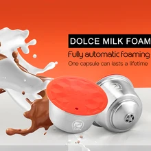 Нержавеющая металлическая руссабельная капсула для молочной пены, пригодная для Nescafe с фильтром, венчик для молока, автоматический венчик для молока