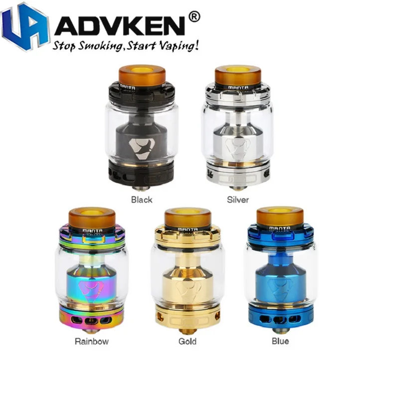 Original Advken MANTA RTA 5ml/ 3.5ml Capacity Tank with Dual Coil Design & Top Refill System E-cigarette Vape MANTA RTA Atomizer Original Advken MANTA RTA 5ml/ 3.5ml Capacity Tank with Dual Coil Design & Top Refill System E-cigarette Vape MANTA RTA Atomizer